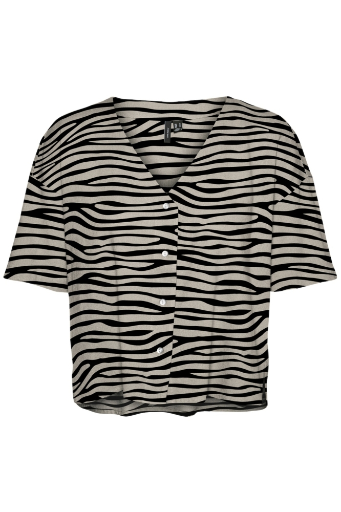 VMMYMILO 2/4 V-NECK SHIRT WVN GA 10279696 BLACK/KAJA